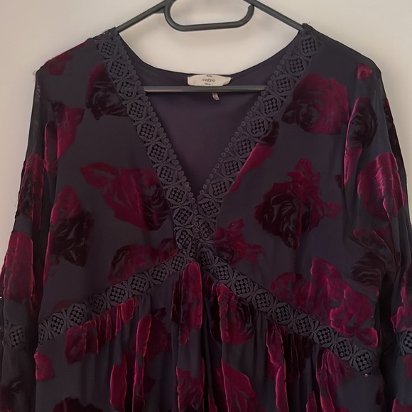 ENTRO ROMANTIC BOHO VELVET DRESS - Picture 3 of 6